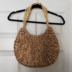 Tan Woven Handbag
